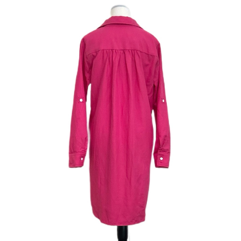 New Karen Kane Bright Pink Shirt Dress - Picture 7 of 12